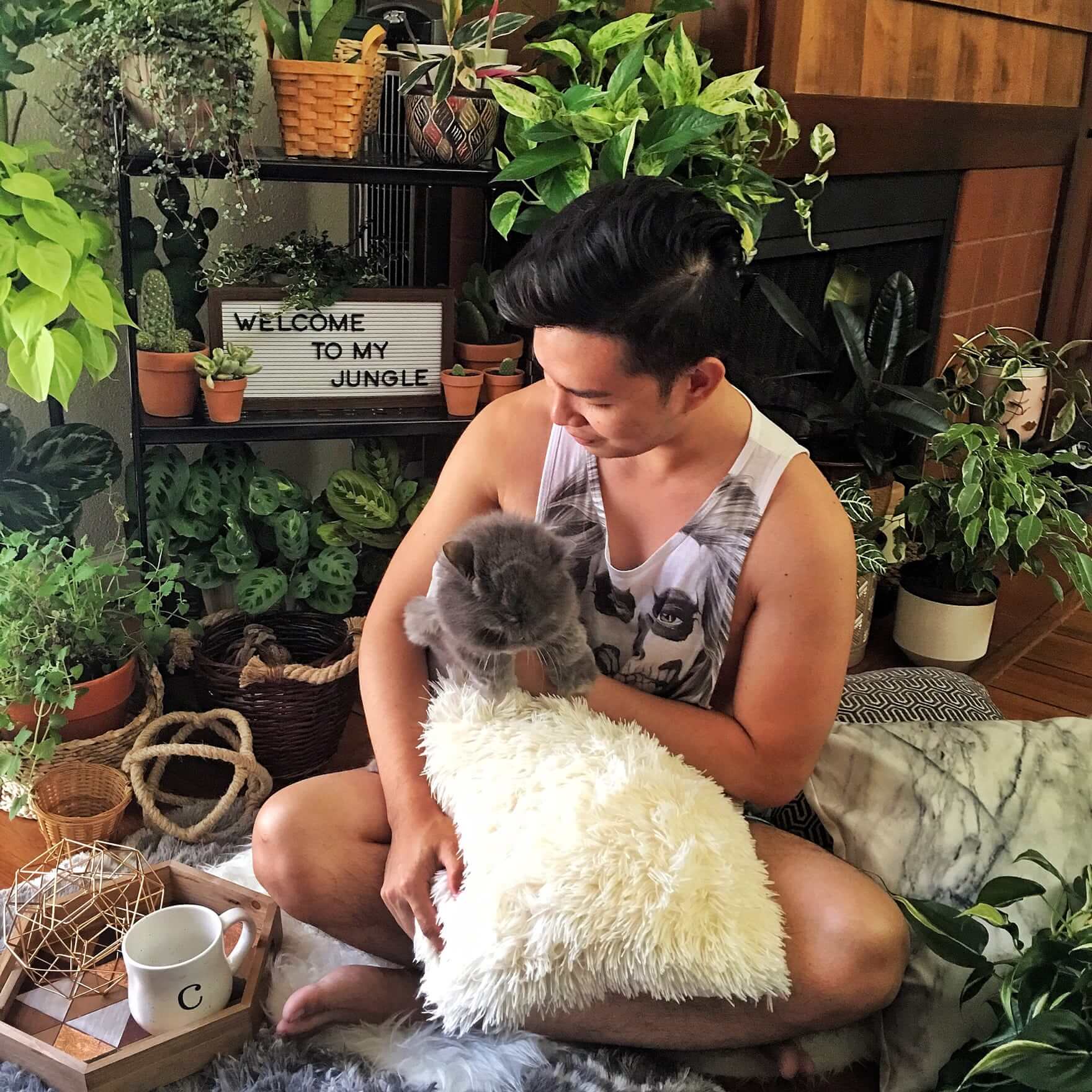 Plant-filled, Cat-Friendly Home