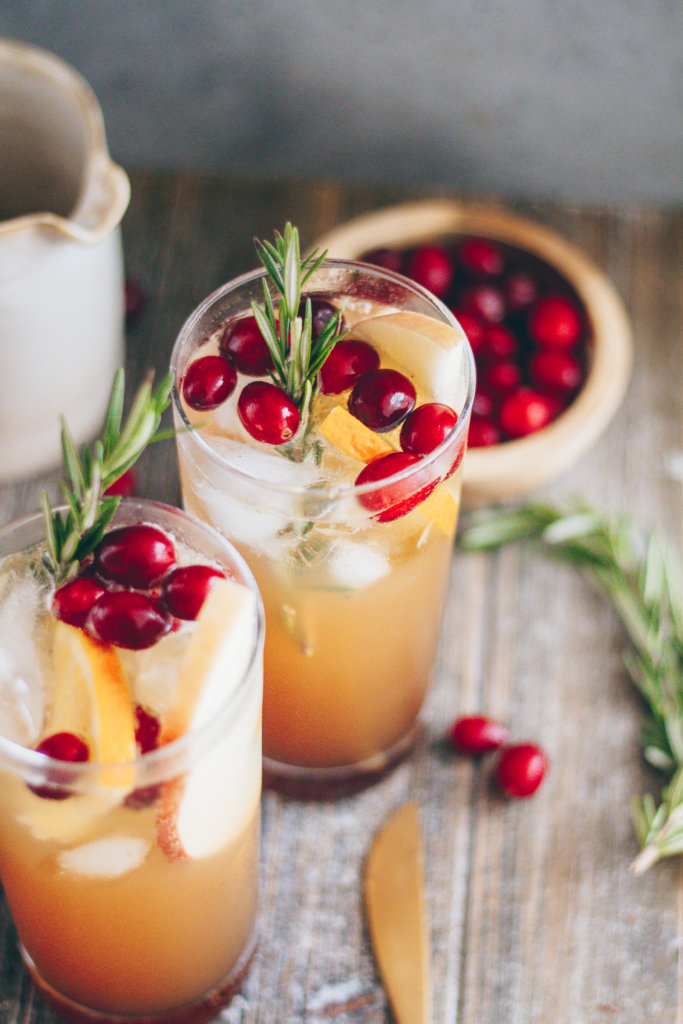 Spiced Rosemary Cranberry Apple Cider by Taavi Moore of Healthie Nut