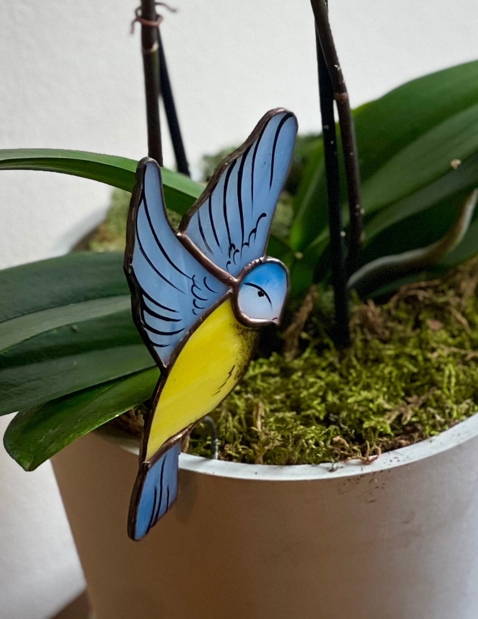 Blue Tit Bird Pot Hugger Detail