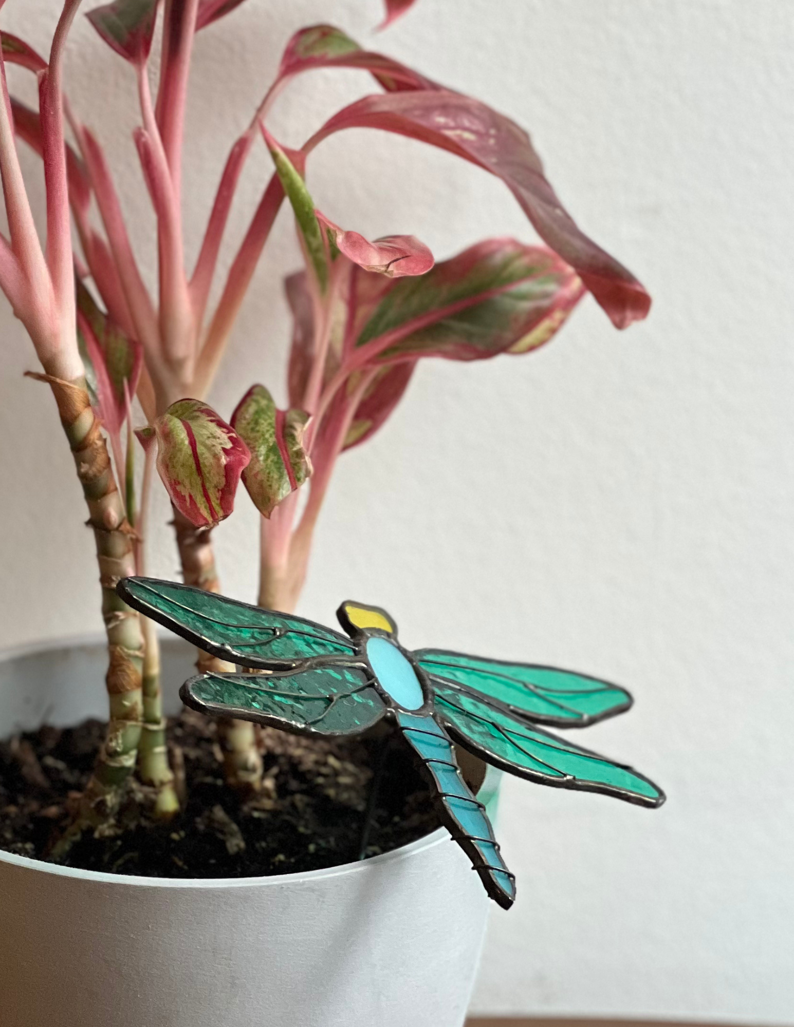 Dragonfly Pot Stake Detail